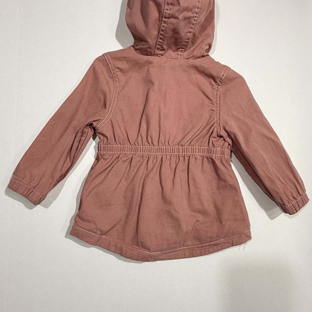 Tahari Pink Cotton Kids Girls Jacket Coat Hood Size 24 Months rhinestone buttons - Picture 6 of 16